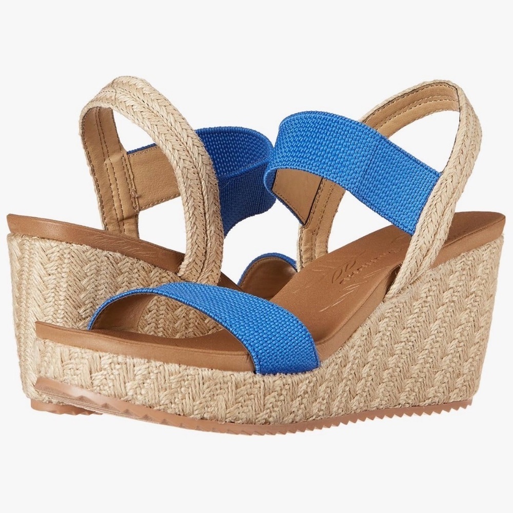 CL by Chinese Laundry womens KAYLIN espadrille wedge sandal, blue, Women’s 7.5​​